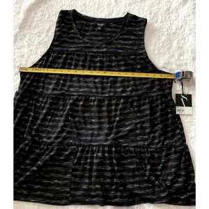 XXL Simply Vera Black and Gray Shirred Tank NWT